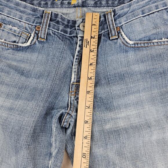 Vintage 7 For All Mankind Jeans Womens 28 Boot Cut Y2K Distressed Low Rise USA - Picture 2 of 6